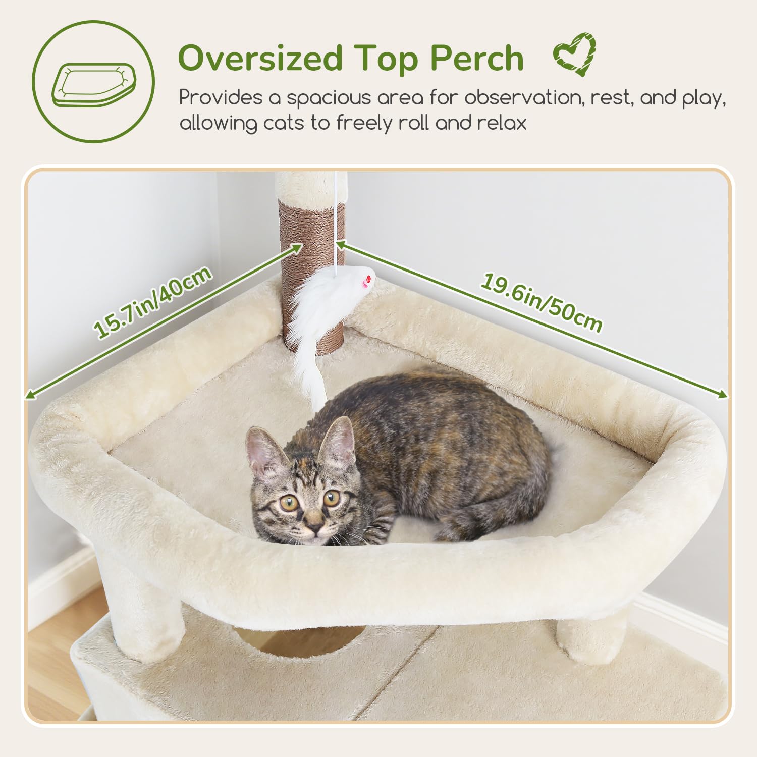 Globlazer Large Cat Tree Tower condos offering private space for cats