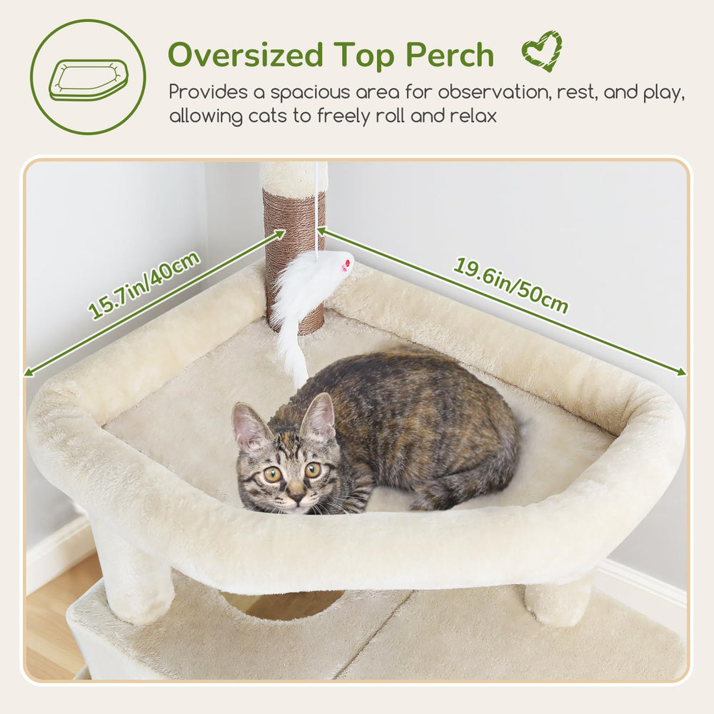Globlazer Large Cat Tree Tower condos offering private space for cats