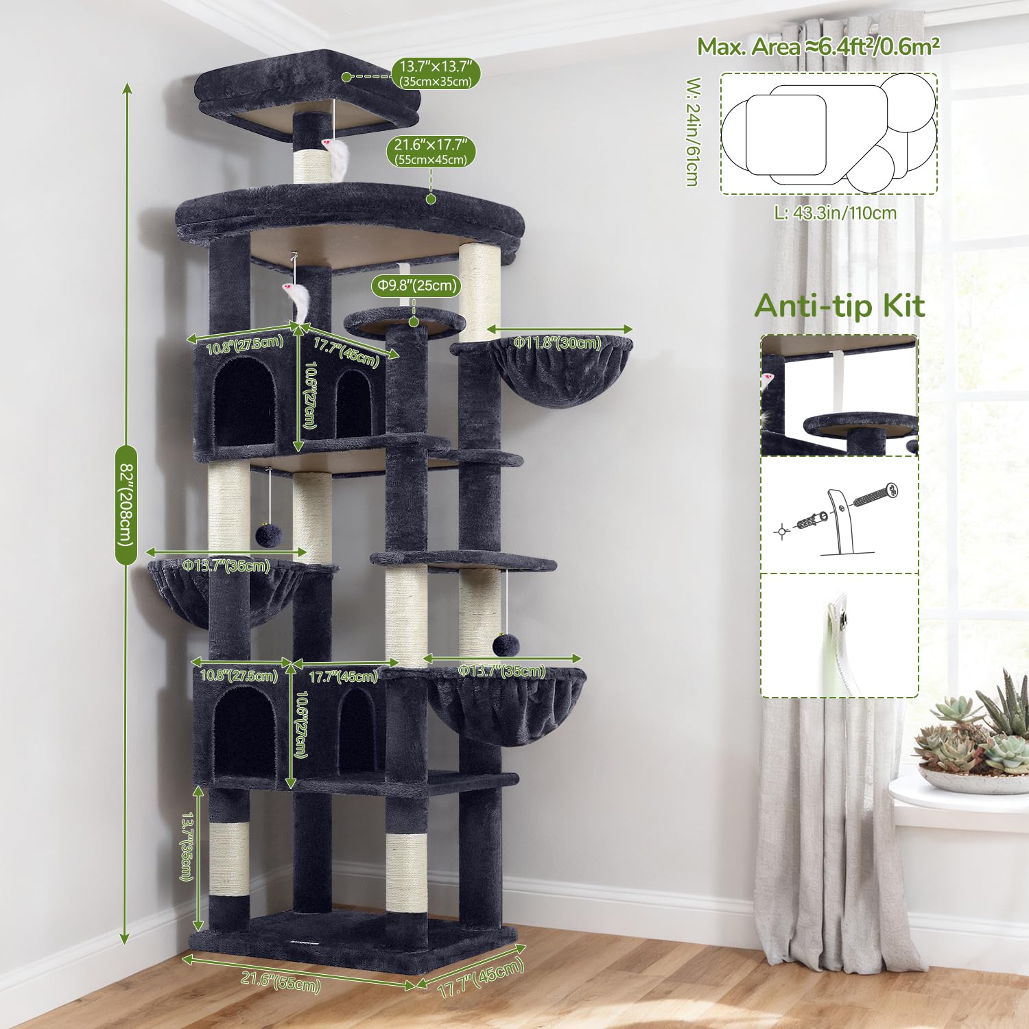 Globlazer S82 82in tower includes online assembly video guide for quick setup.