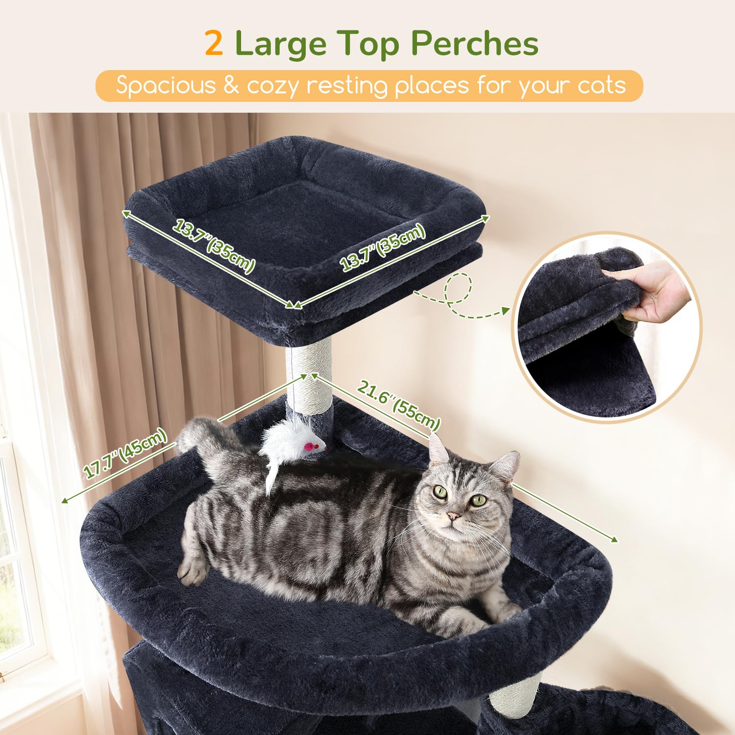 Globlazer S82 spacious cat condos give big cats secure, cozy retreat spaces.