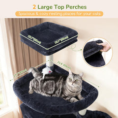 Globlazer S82 spacious cat condos give big cats secure, cozy retreat spaces.
