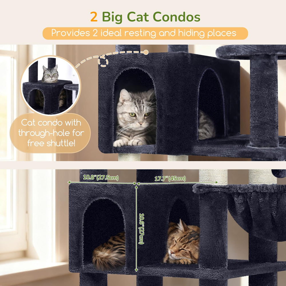 Globlazer S82 soft hanging baskets create comfortable resting areas for multiple felines.