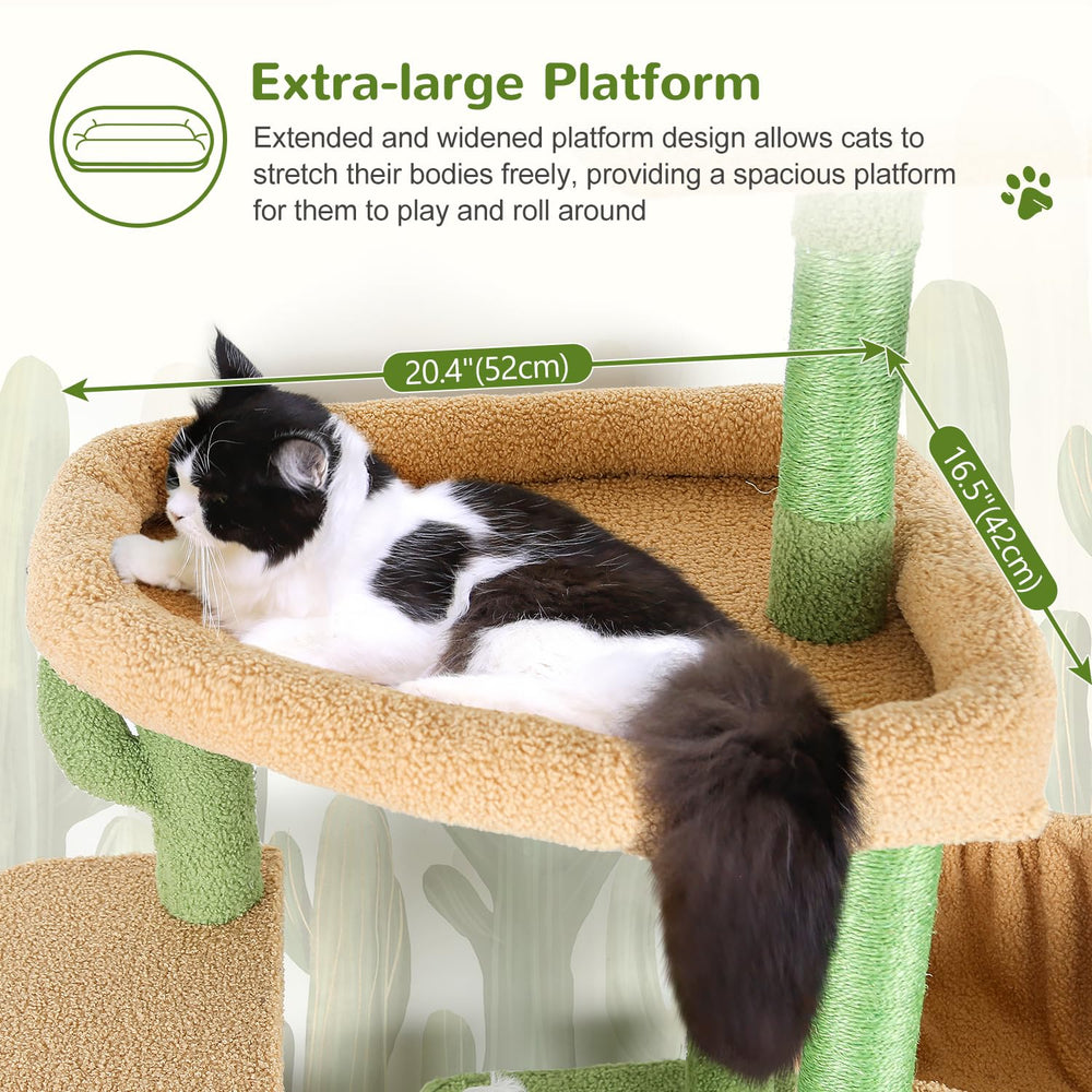 Globlazer sturdy cat tree extra-large platform green for resting large cats