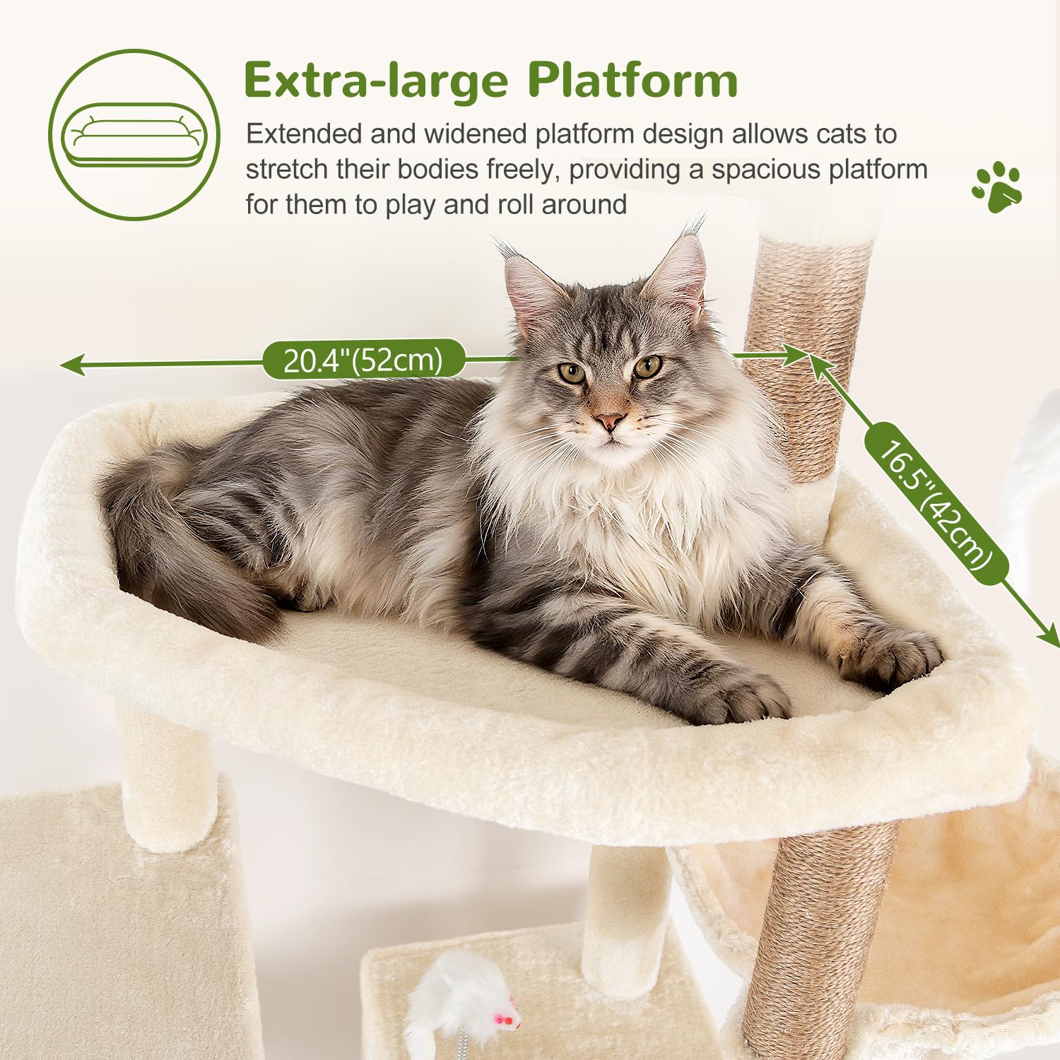 Globlazer sturdy cat tree multi-level design encourages climbing and exploration.