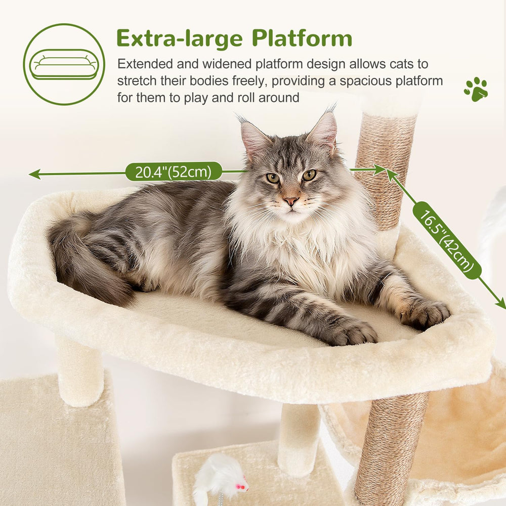 Globlazer sturdy cat tree multi-level design encourages climbing and exploration.