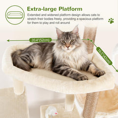 Globlazer sturdy cat tree multi-level design encourages climbing and exploration.