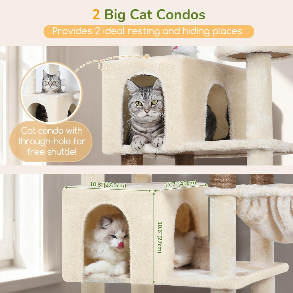 Globlazer two large padded perches, top view, ideal observation and lounging for big cats.