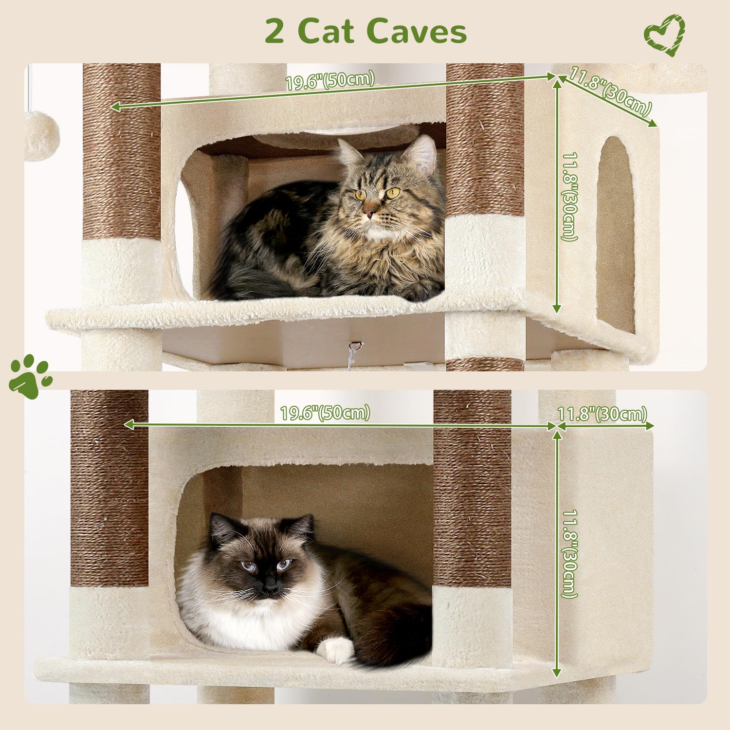 Globlazer XXL cat tree condos image showcasing private resting spaces.