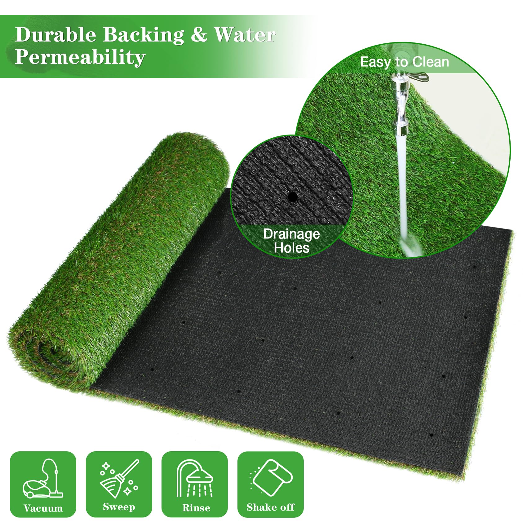 GLOBREEN 1-inch pile grass for dog-friendly spaces with natural look