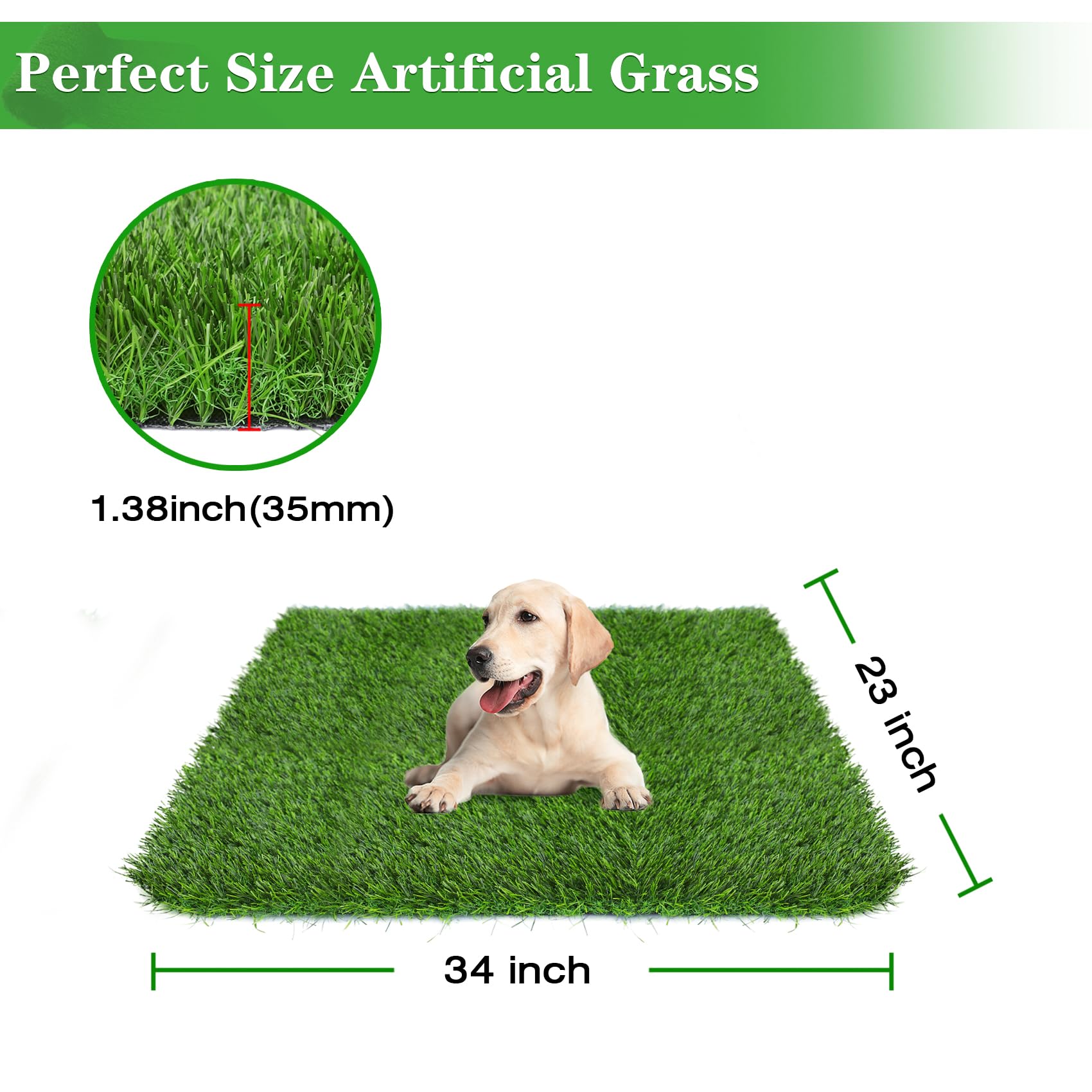 Globreen anti-UV no-odor turf resists sun and keeps areas fresh.