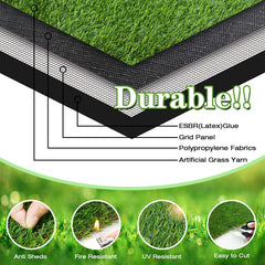 Globreen dog grass pad shows drainage hole for easy washing after use.