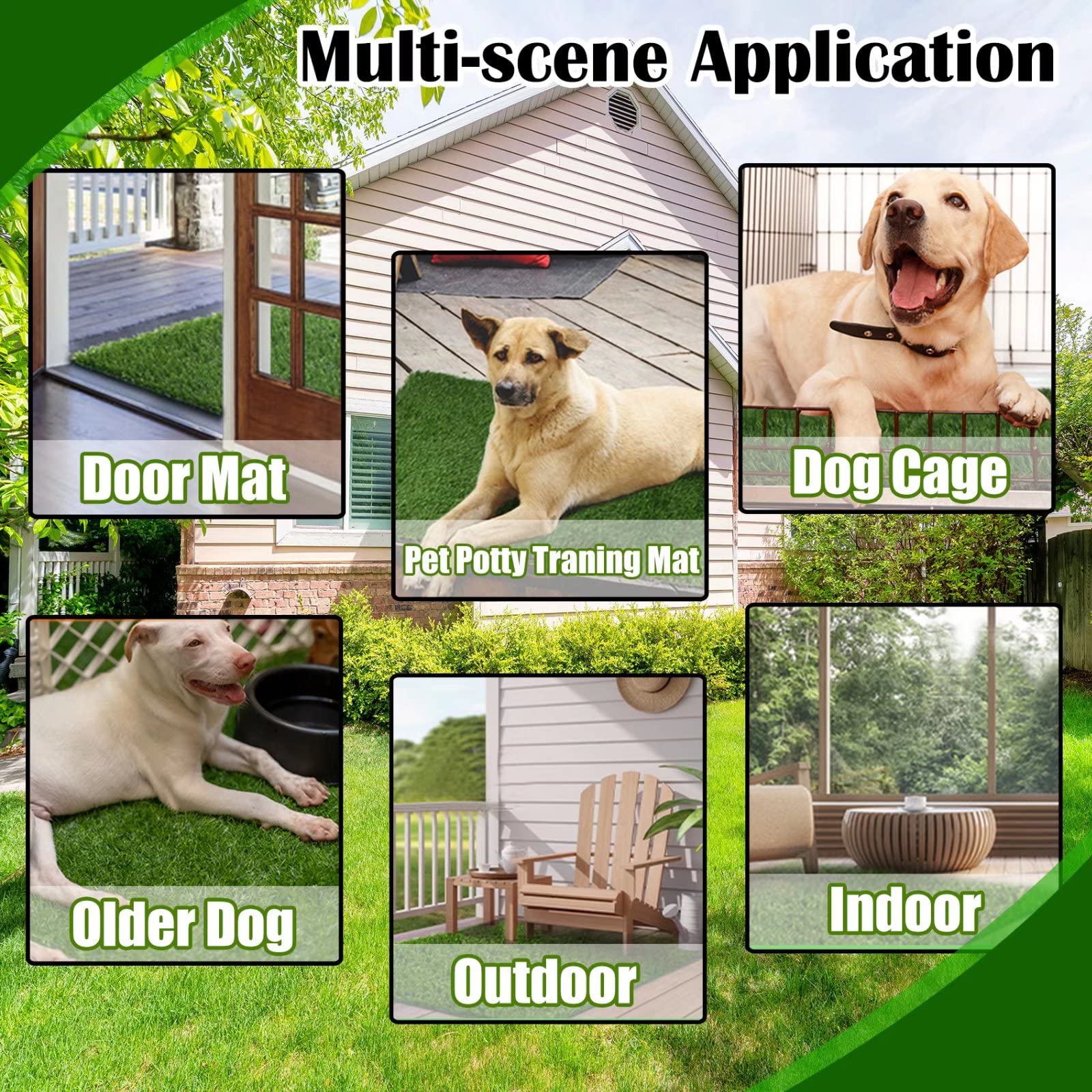 Globreen easy-clean reusable dog turf rinses clean.