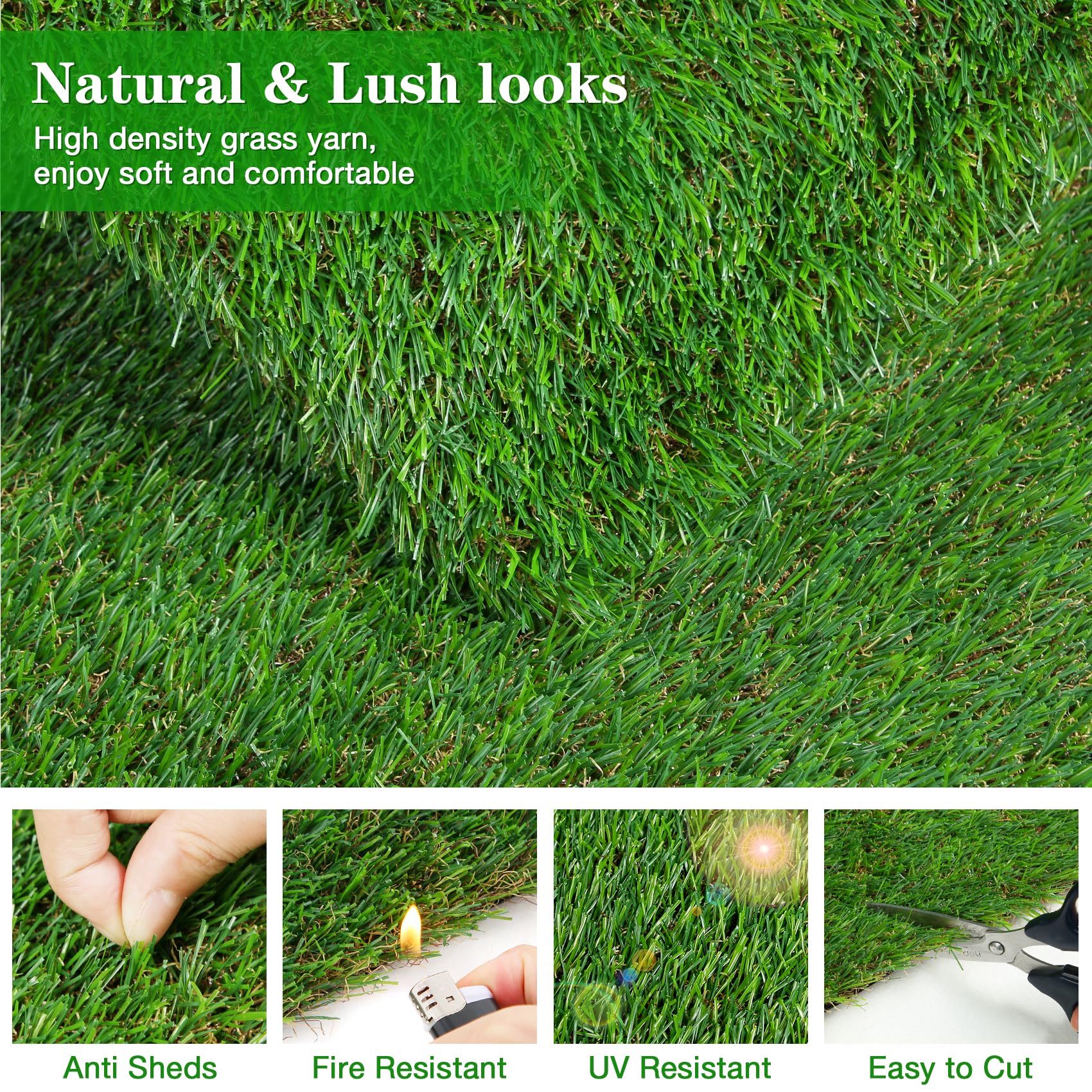 GLOBREEN heavy-duty turf for patio use durable and easy to cut