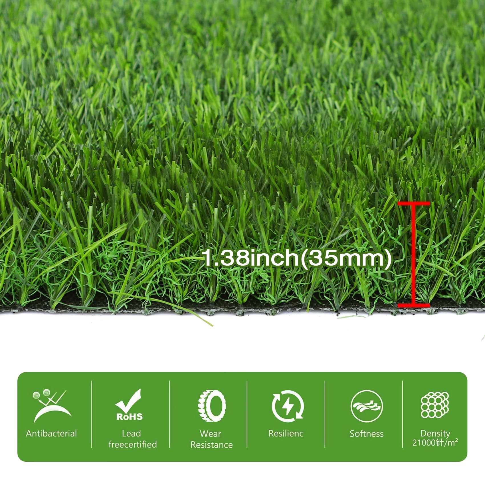 Globreen waterproof pet potty turf ready for quick cleaning.