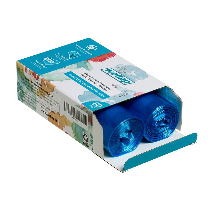 glomire litter genie liner roll 60 bags for easy waste containment