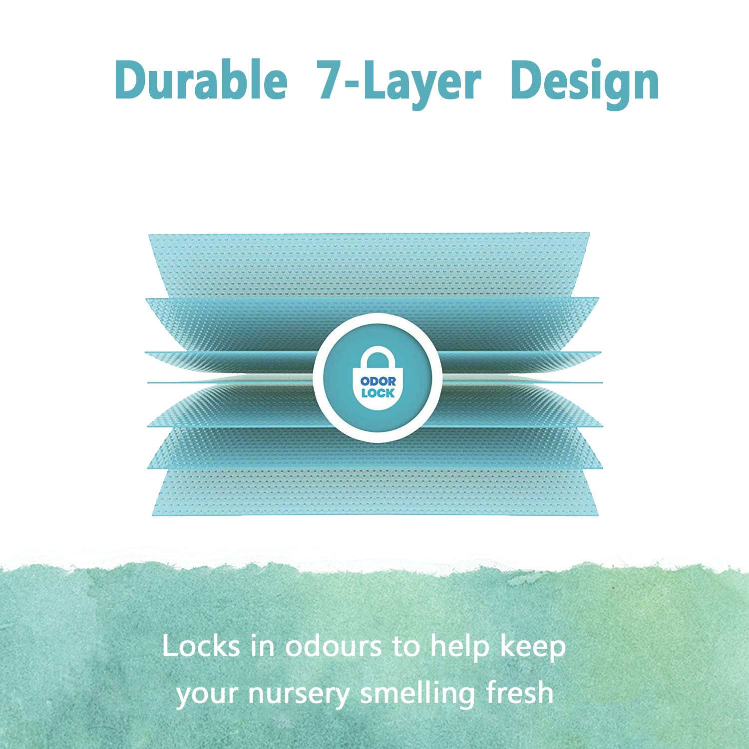 Glomire odor-control technology shown for long-lasting freshness.