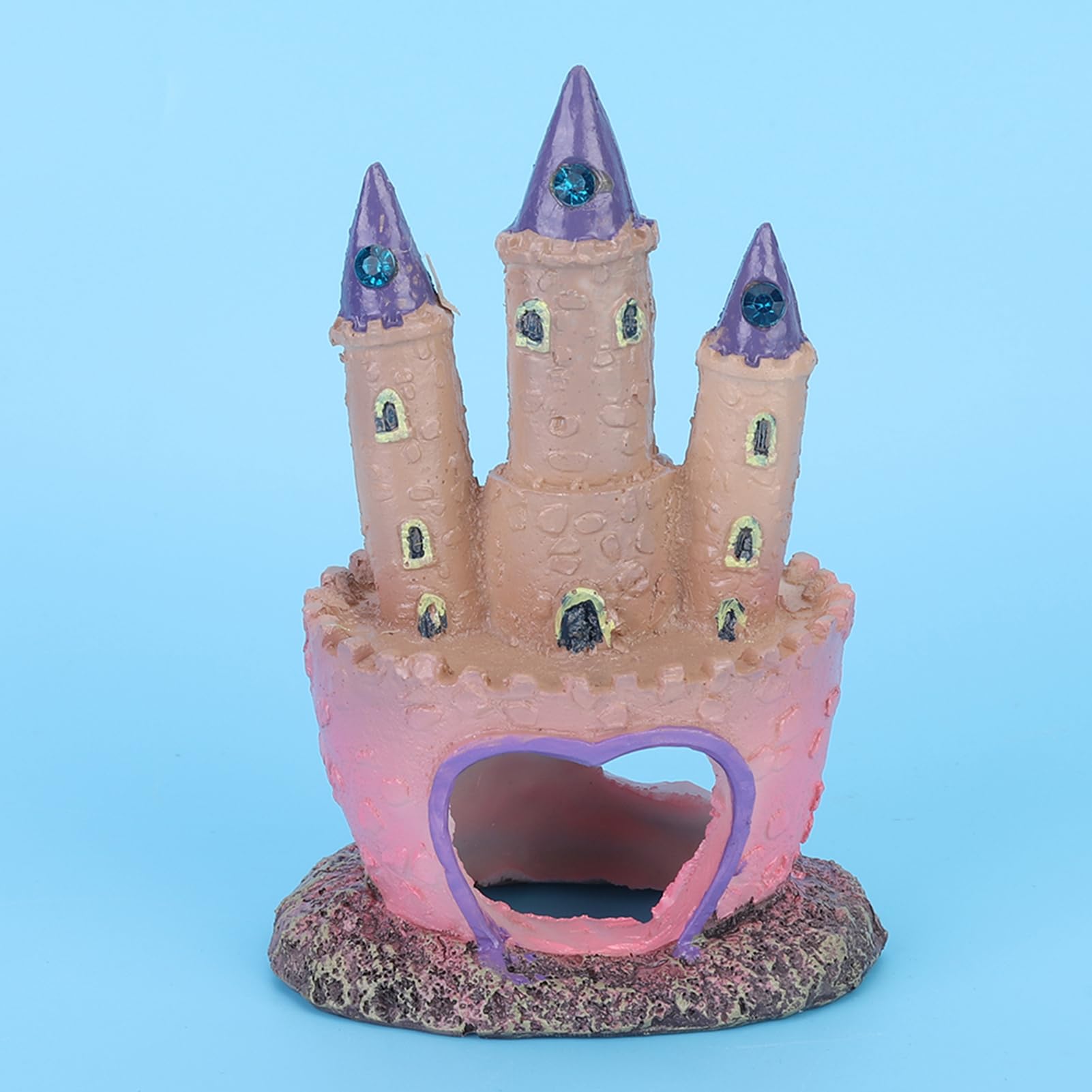 Glomora compact 11.5cm castle fits small tanks while preserving swimming space
