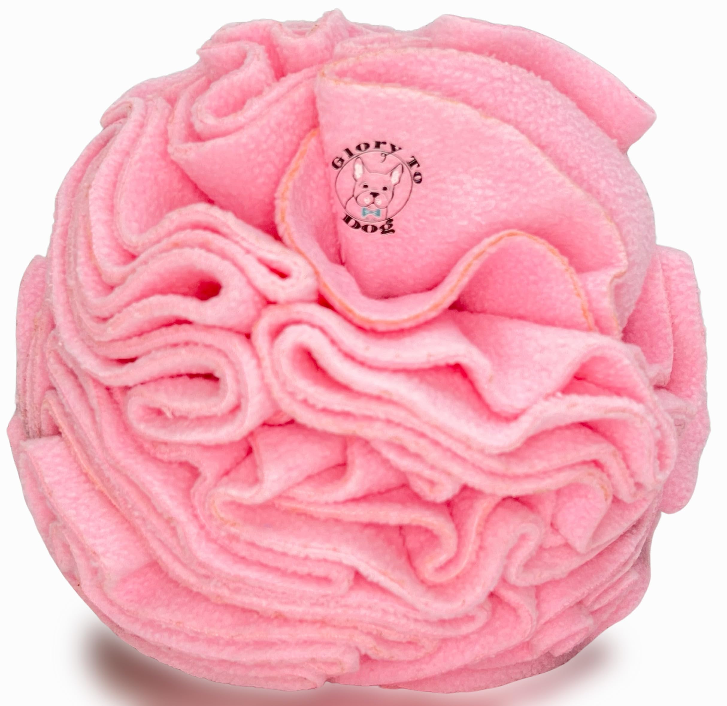 Glory To Dog machine-washable snuffle ball pink proves easy cleanup after messy sessions