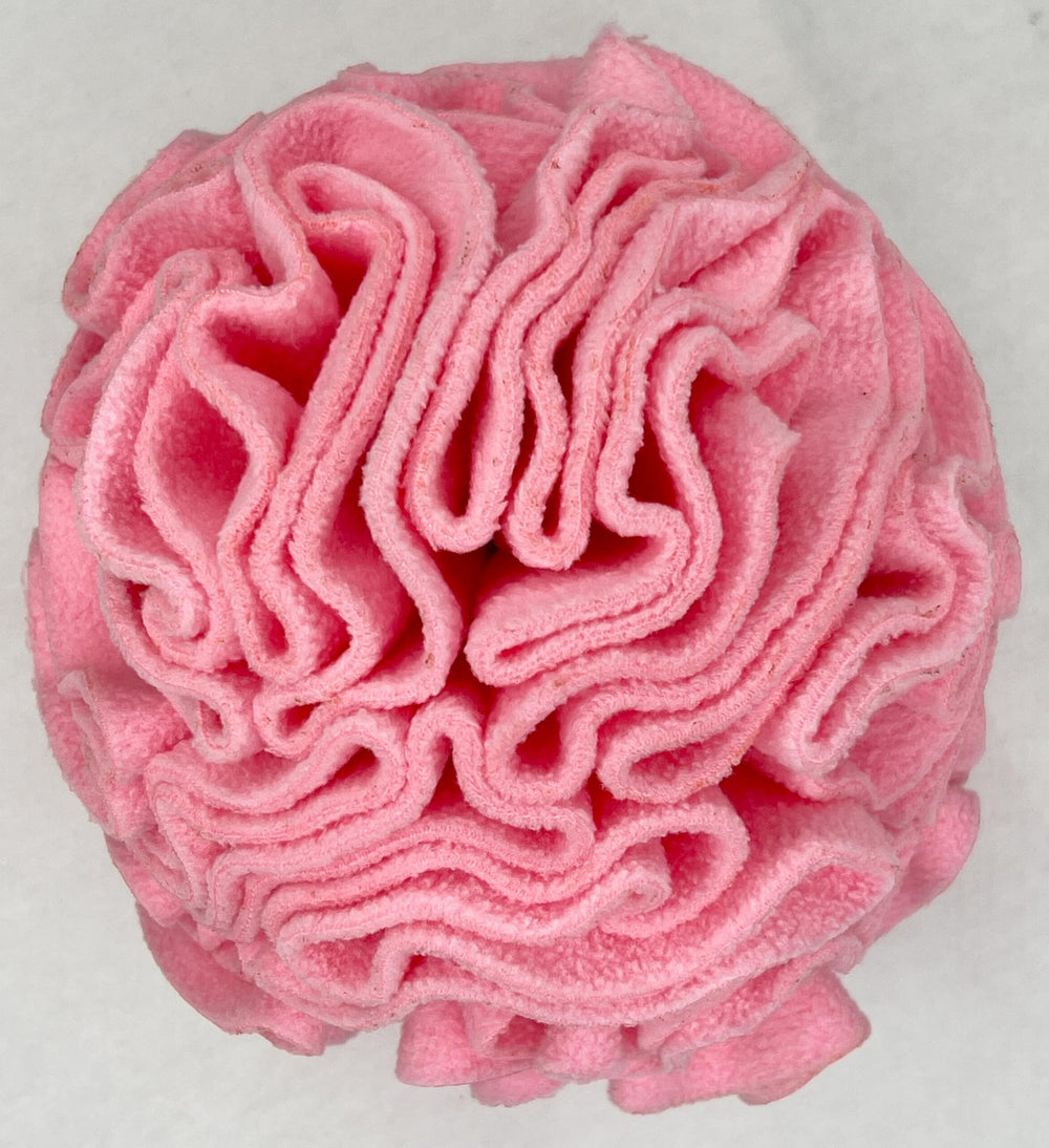 Glory To Dog puppy and adult playtime snuffleball pink illustrates cognitive engagement possibilities