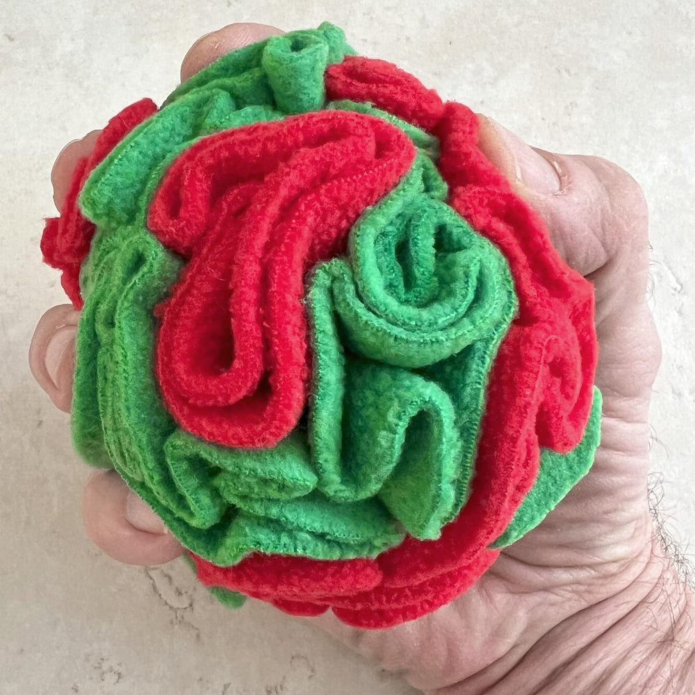 Glory To Dog Snuffle Ball machine washable for easy cleanup after play.