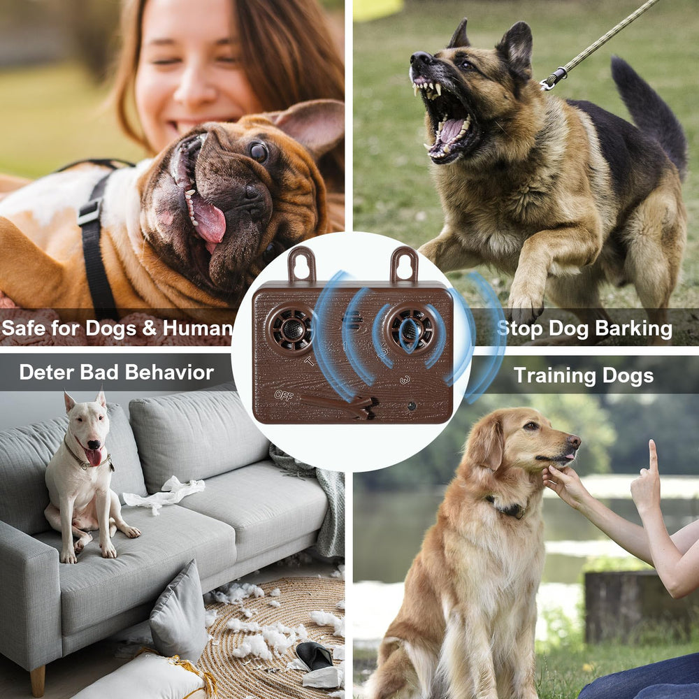 GlossyEnd IPX4 Waterproof Bark Silencer used outdoors in rain or mist without performance loss.