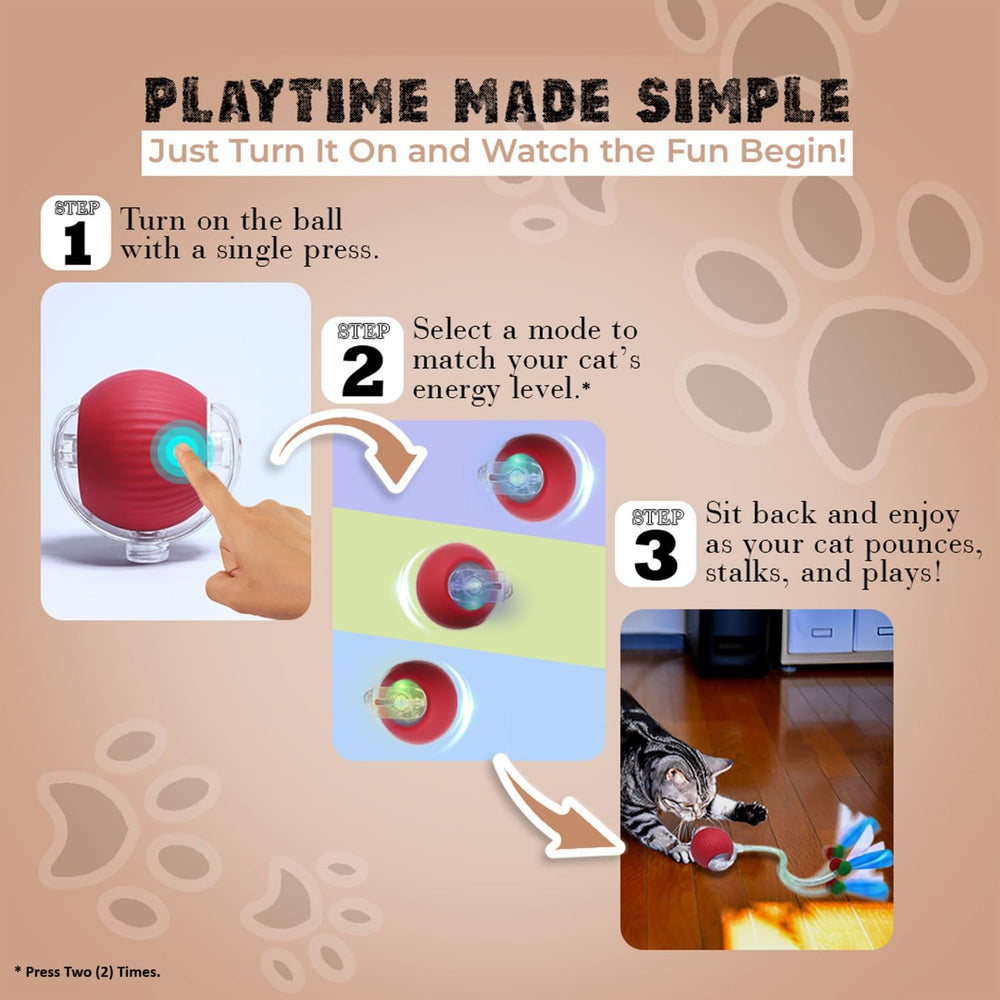 GlowPounce LED lights attract attention and boost interactive play sessions.