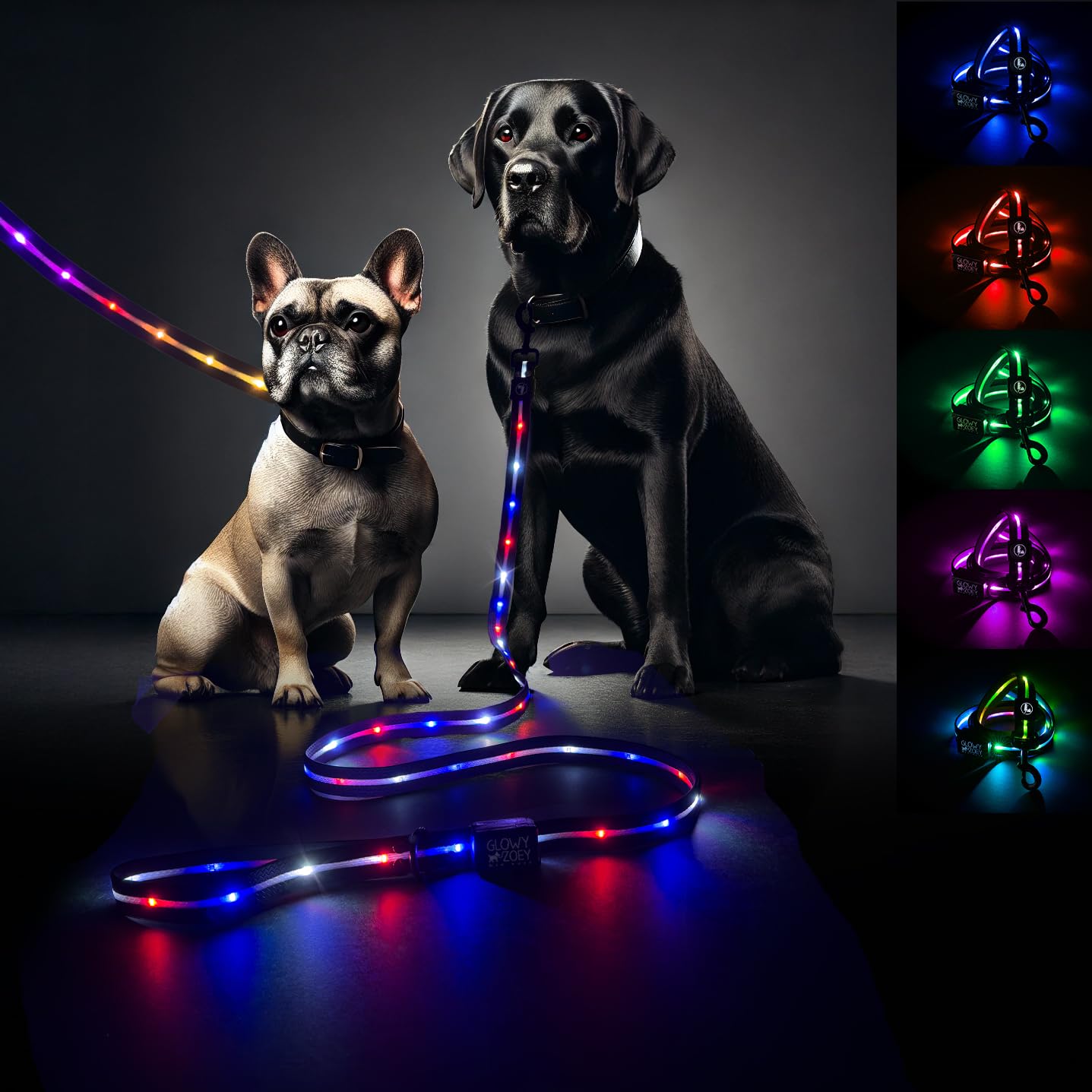 Luminoid LED leash ideal for late-night walks and camping