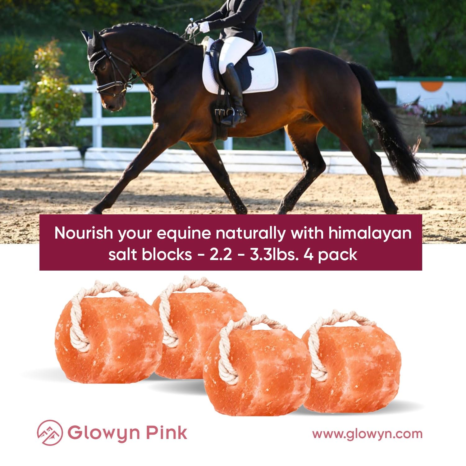 Glowyn Pink minerals-84-content emphasizes natural mineral blend in Himalayan salt.
