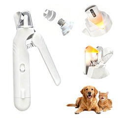 Glozaic 2-in-1 pet nail clipper grinder handle for comfortable at-home grooming.