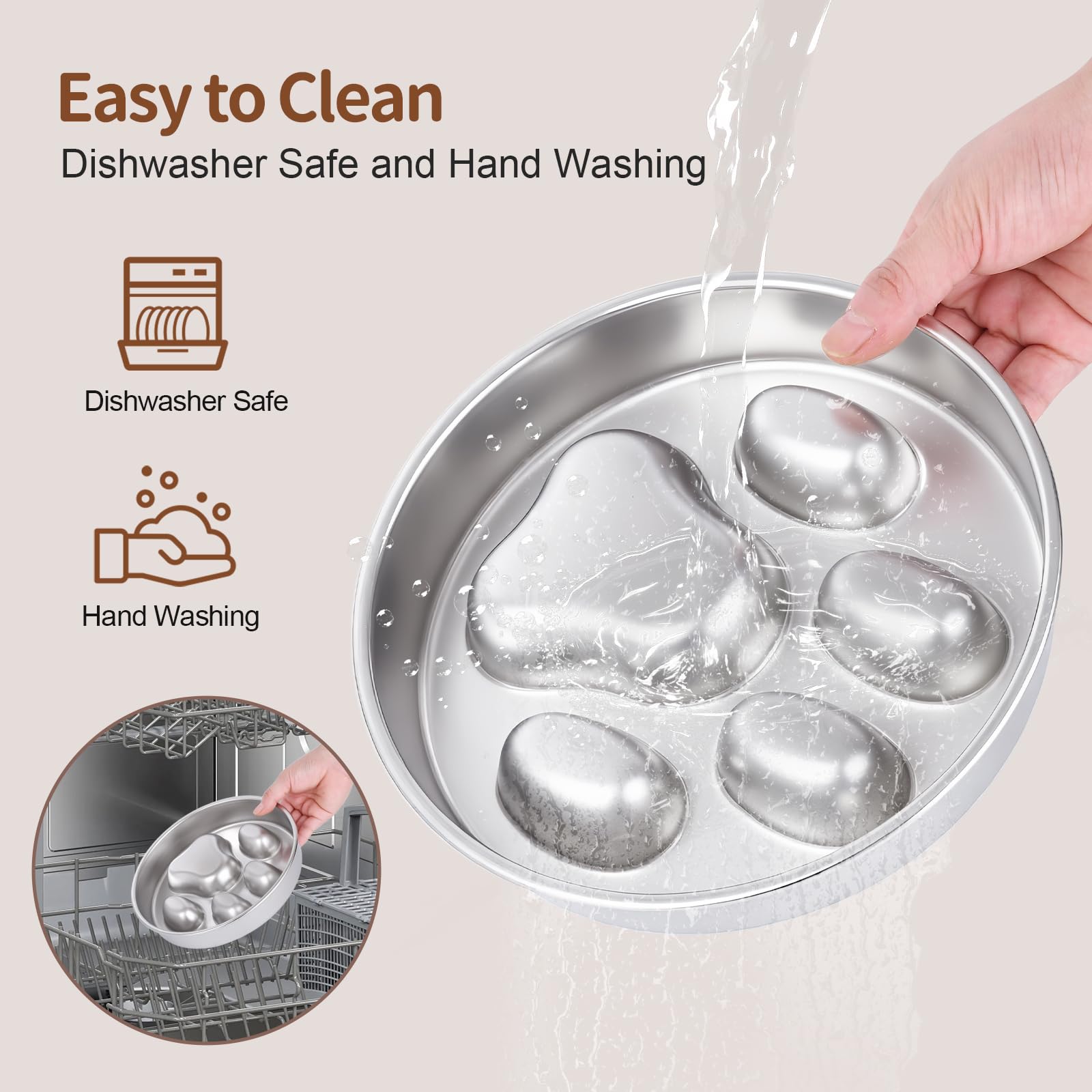GLYVIAN 2-cup capacity bowl suited for small, medium, and large dogs.