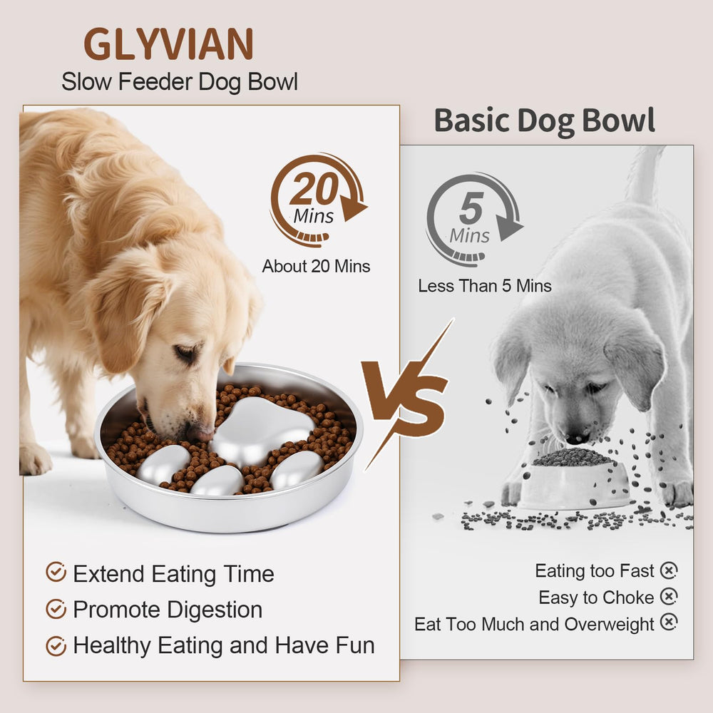 GLYVIAN dishwasher-safe bowl simplifies cleaning after dry, canned, or wet meals.