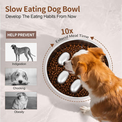 GLYVIAN slow feeder bowl back view keeps foods organized and prevents cross-contamination during meals.