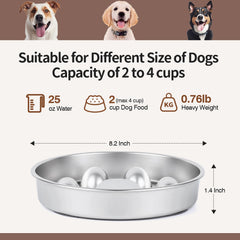 GLYVIAN stainless steel bowl closeup shows a durable, food-grade surface for varied dog diets.