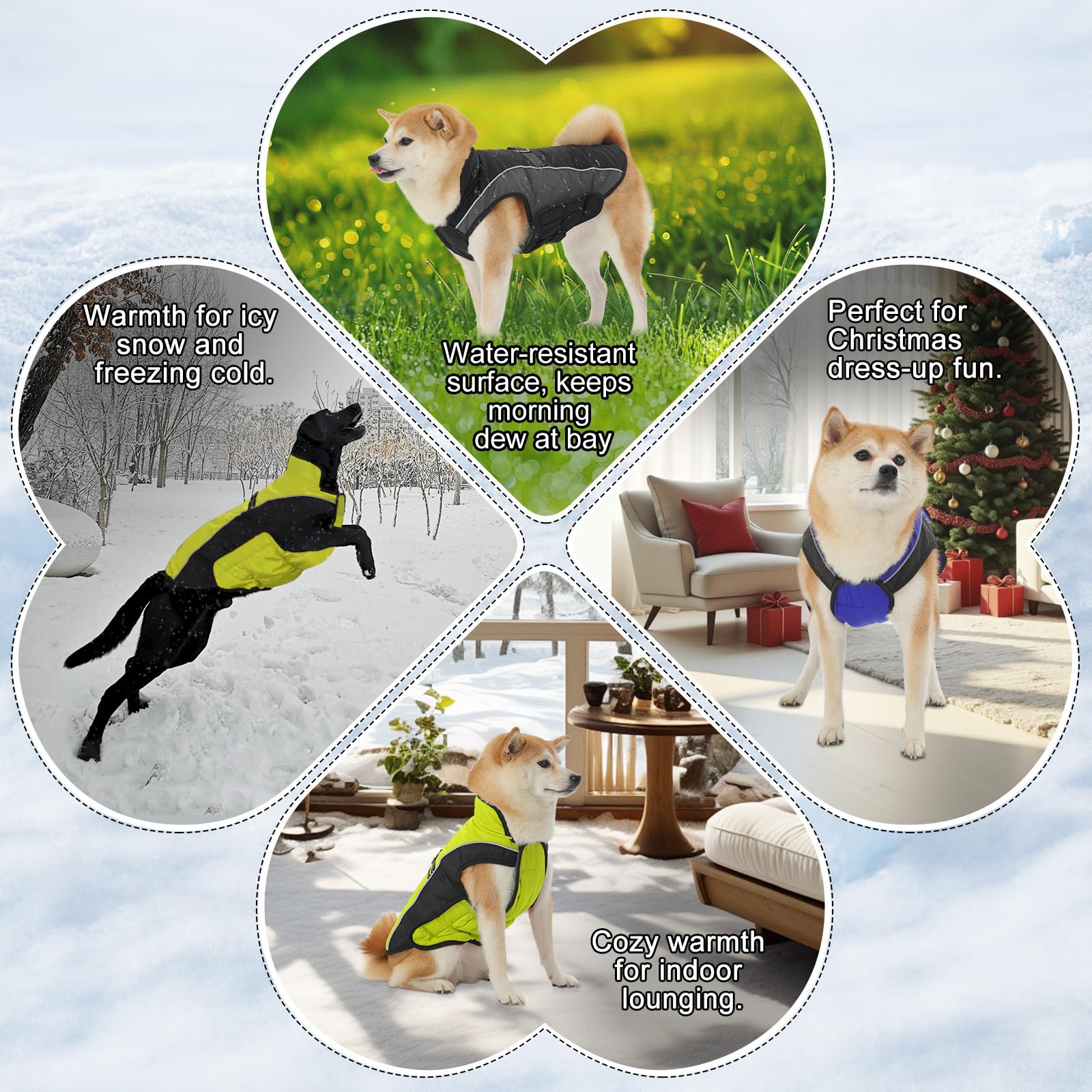 Gmayoo dog coat reflective strips boost visibility during low-light strolls