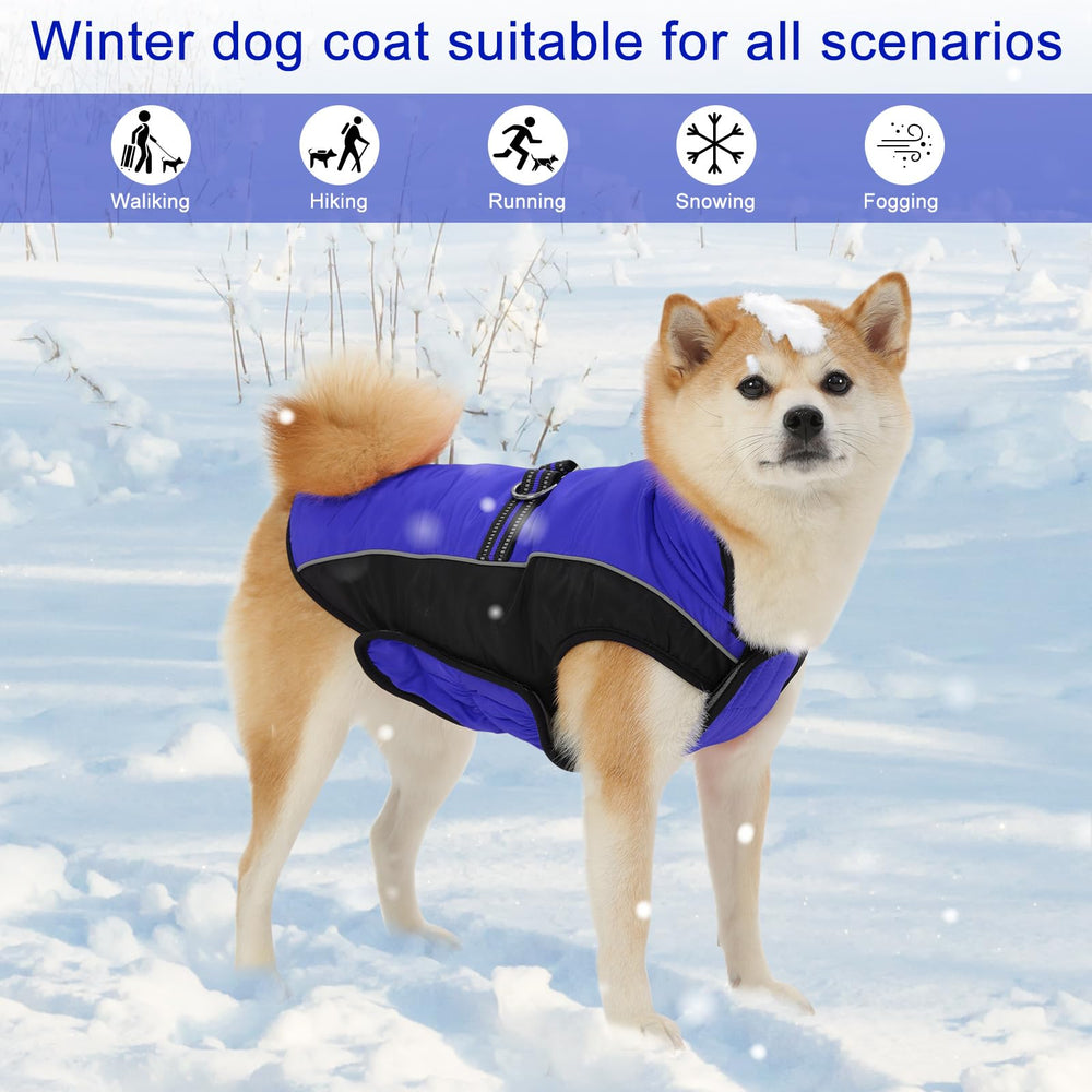 Gmayoo dog coat warm fleece lining delivers cozy insulation without bulk