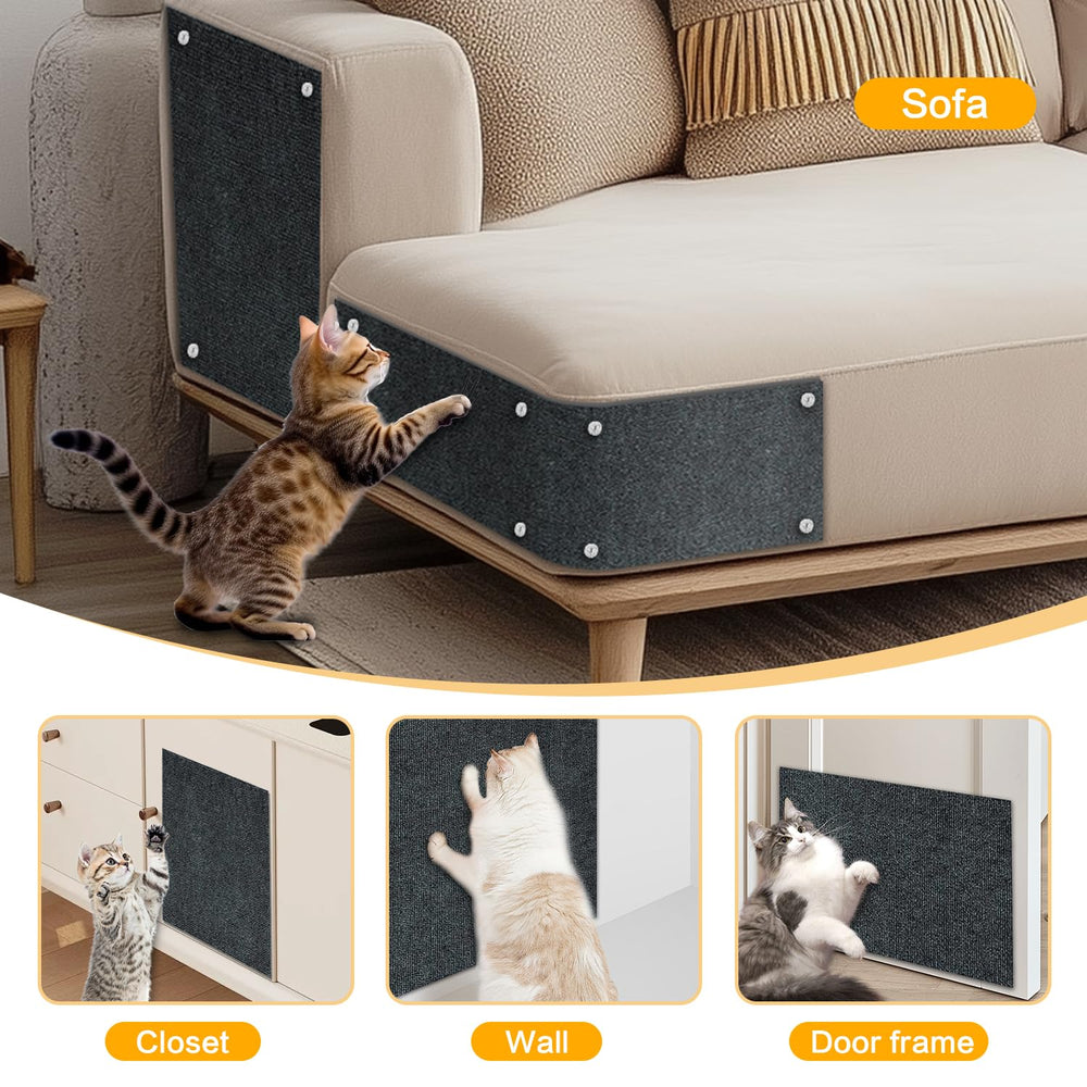 GMEZZO Cat Scratch Mat cat play area provides a dedicated claw-scratching zone.