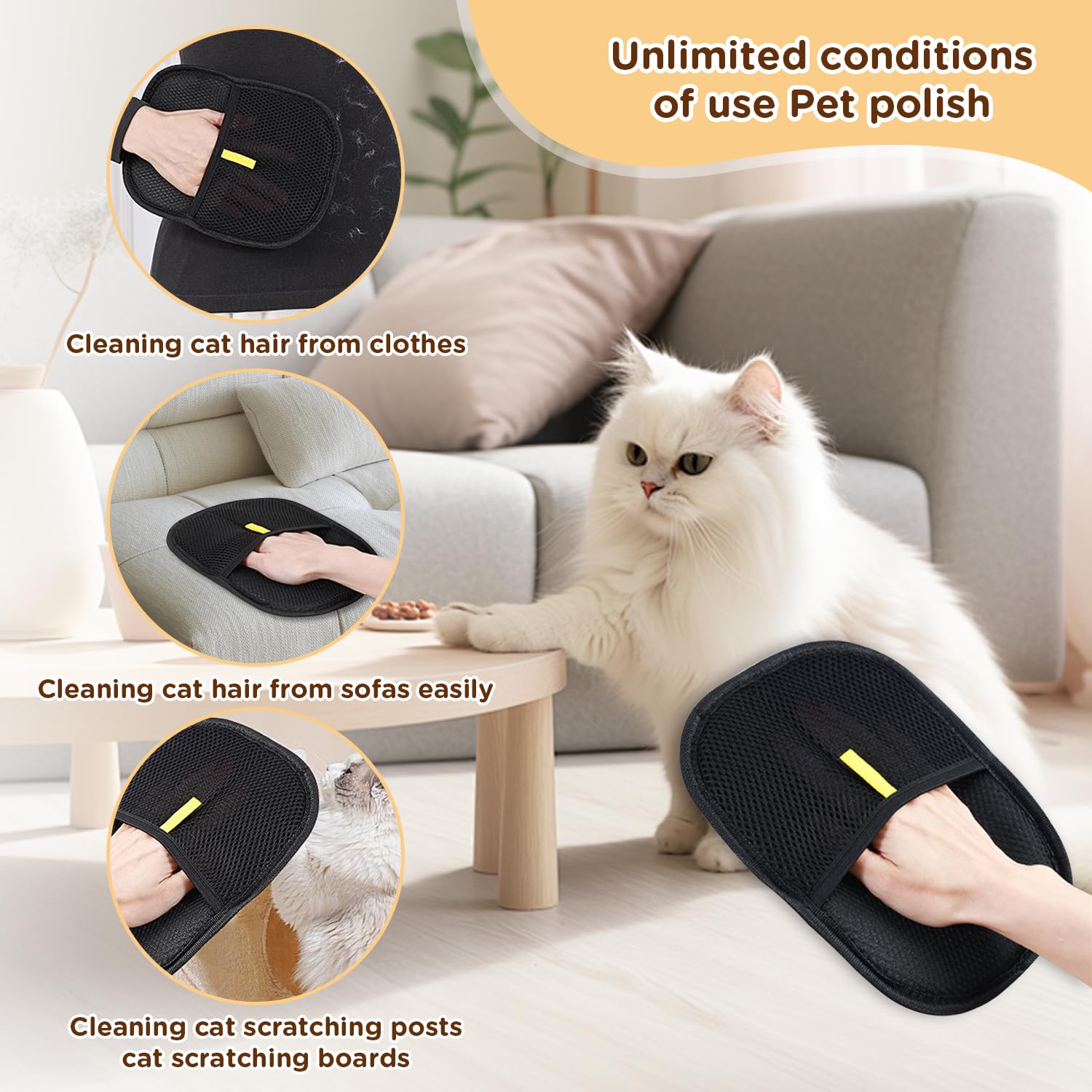 GMEZZO glove cleaning car seat hair removal in action