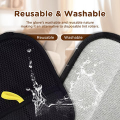 GMEZZO glove on sofa removing pet hair from upholstery