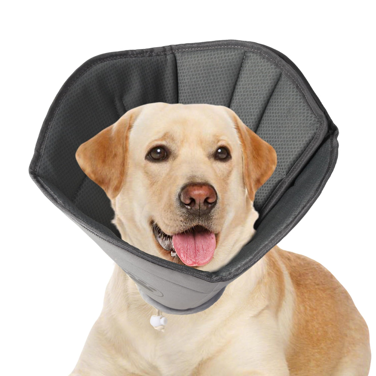 Gmkato Soft Dog Cone breathable mesh for comfortable recovery.