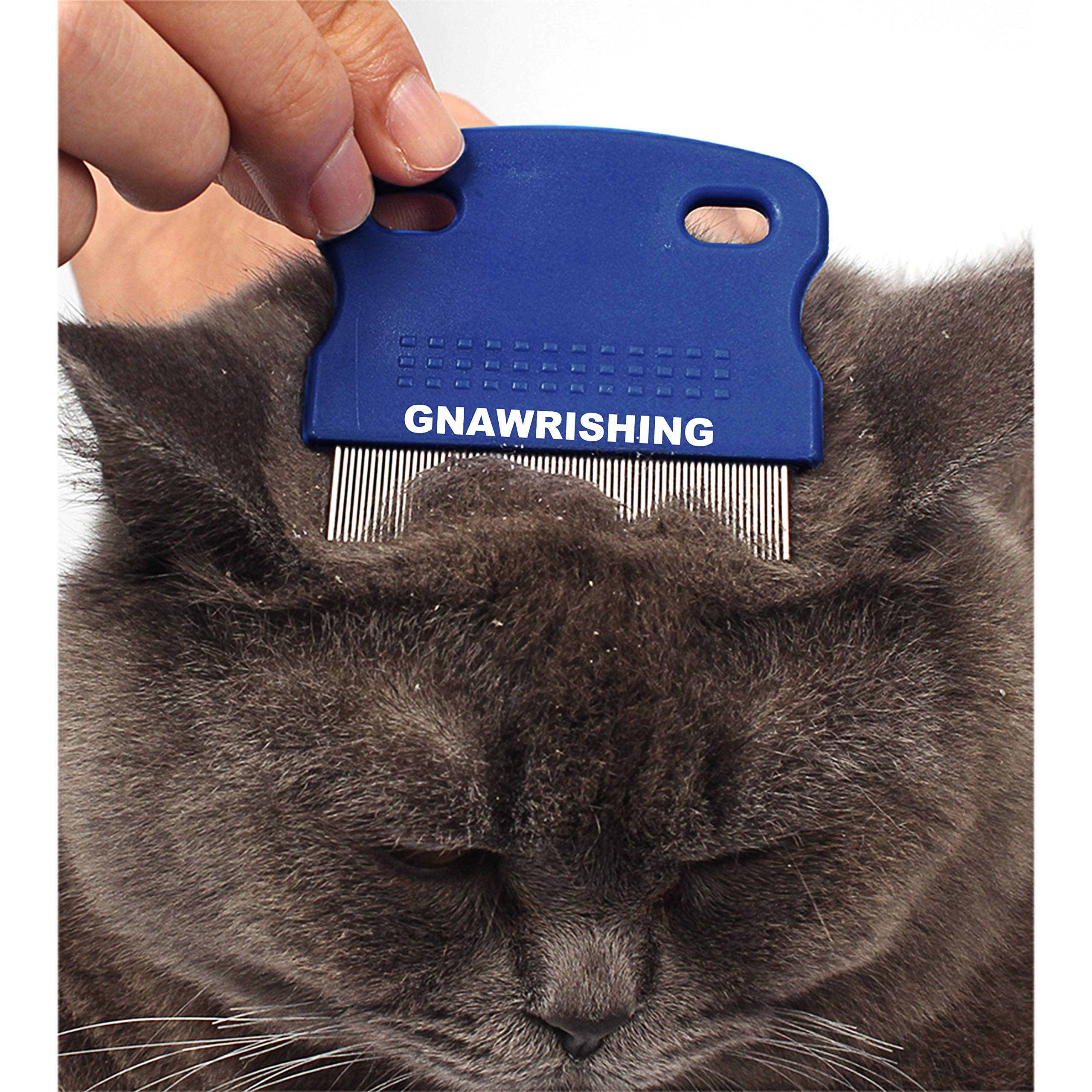 GNAWRISHING long teeth stainless steel comb smooths long coats with comfortable glide.