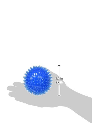 Gnawsome 3.5-inch Spiky Squeak Ball close-up texture promotes gum-massaging play.