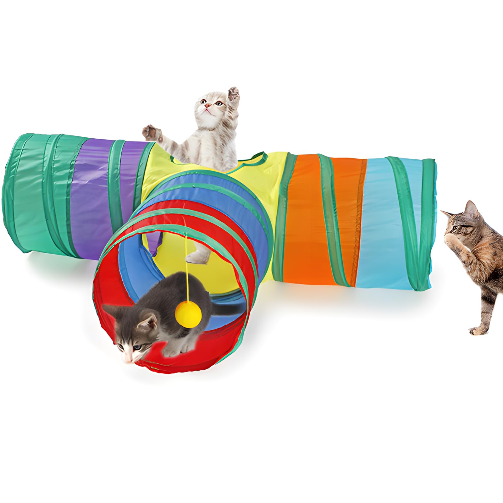 GNB PET tunnel in cage setup for habitat enrichment