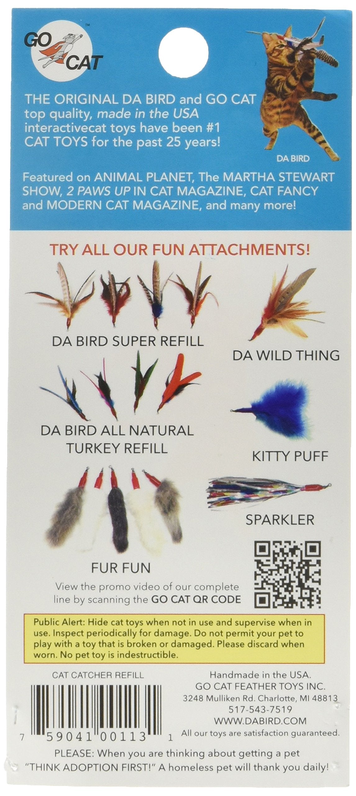 Go Cat Refill handcrafted in the USA with top-quality materials for durable cat entertainment.