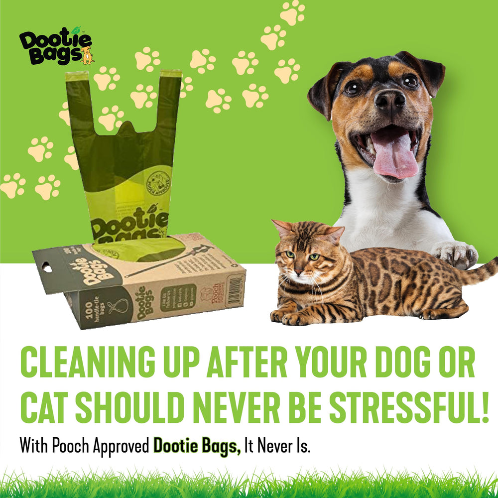 GoGo Stik Dootie Bag cat litter cleanup compatible with larger scoops.