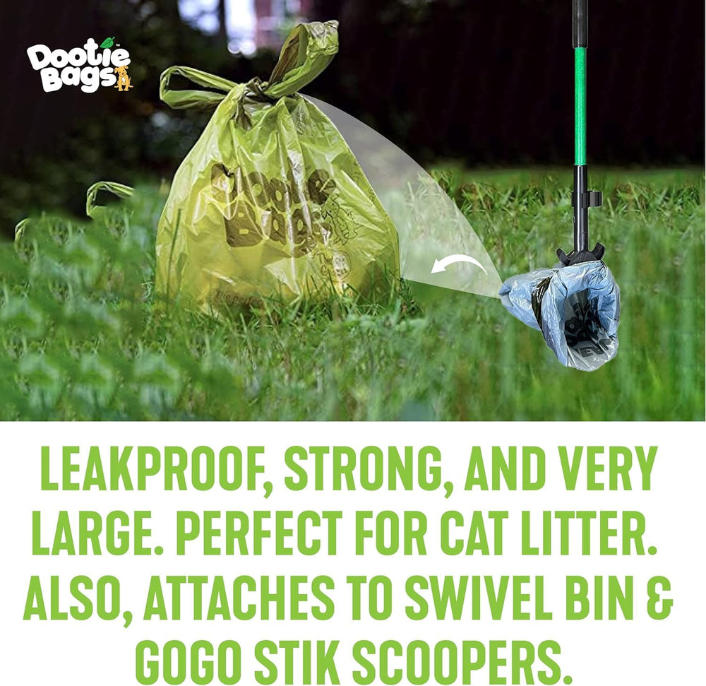 GoGo Stik Dootie Bag scooper compatibility supports quick, tidy waste disposal.