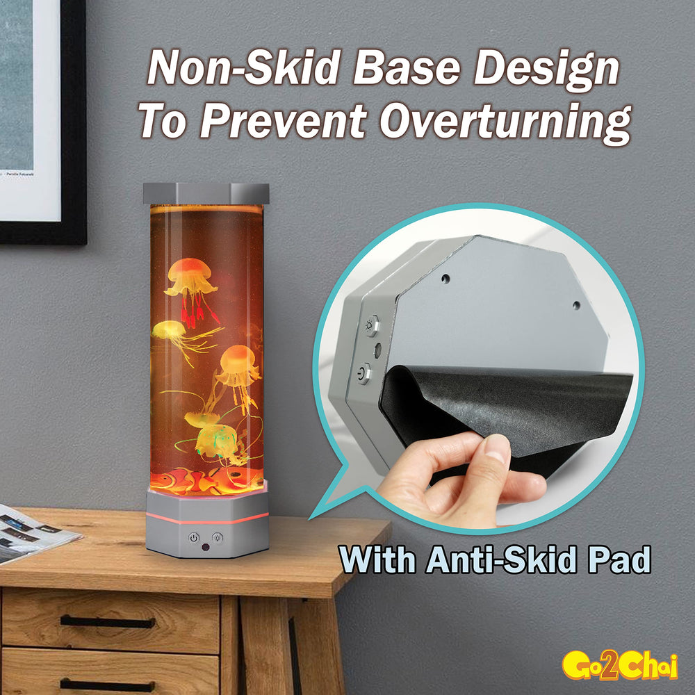 Go2Chai jellyfish lamp bedtime nightlight delivers soft glow with tranquil music option