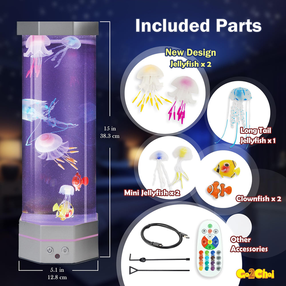 Go2Chai jellyfish lamp color-changing effects create dynamic room lighting for any mood