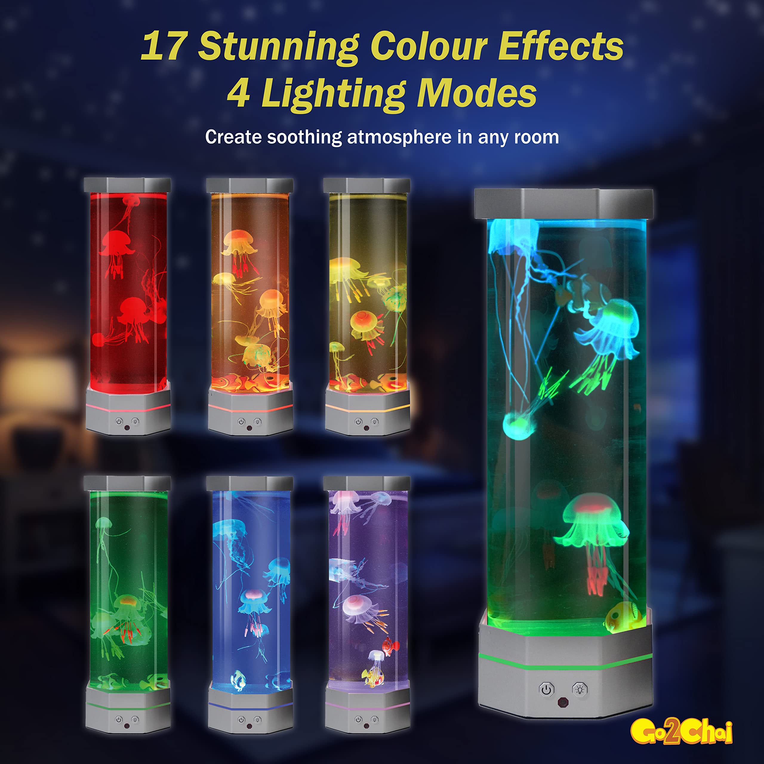 Go2Chai jellyfish lamp with remote control lets you customize lighting from afar