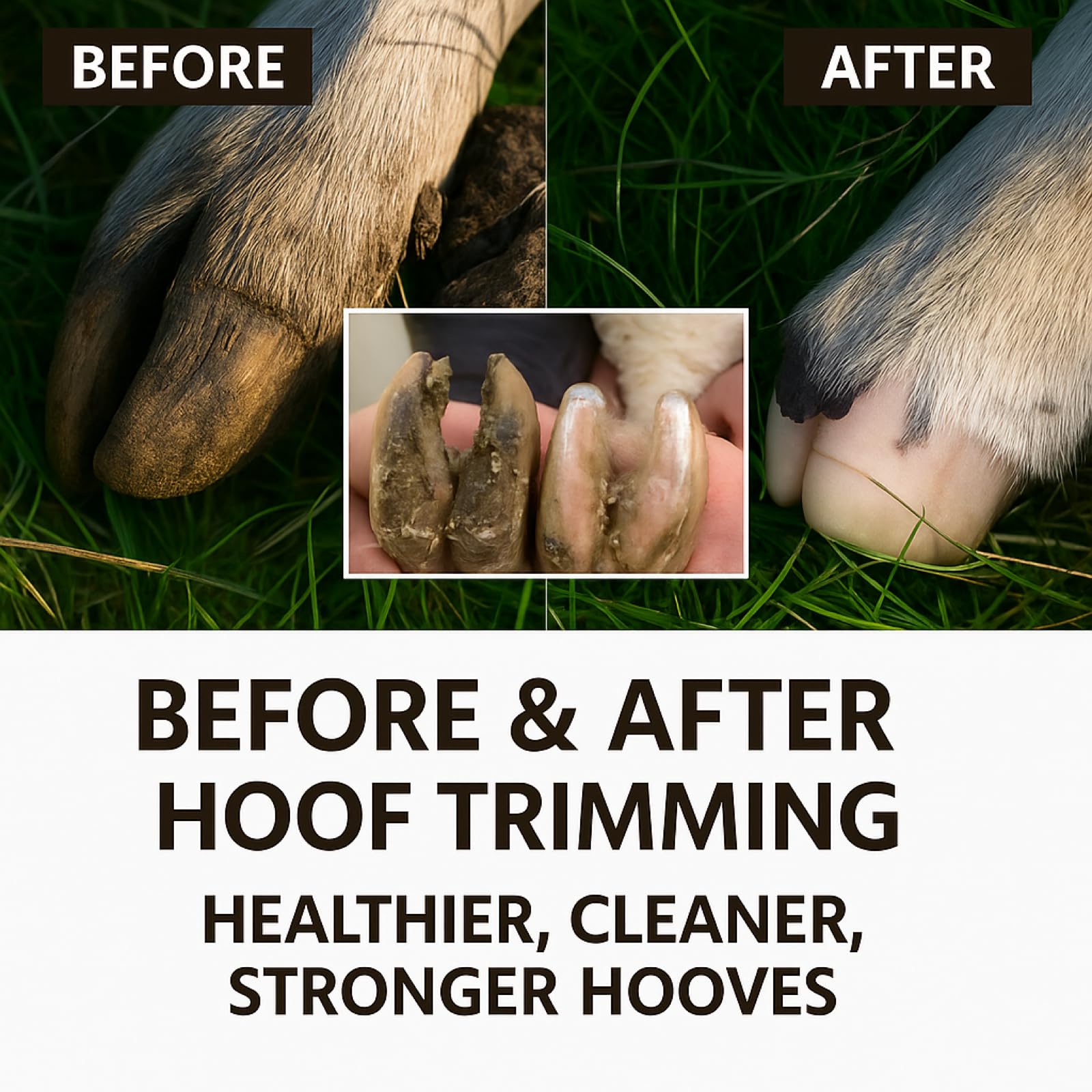 Goat Hoof Trimmers anti-slip handle enhances trimming precision.