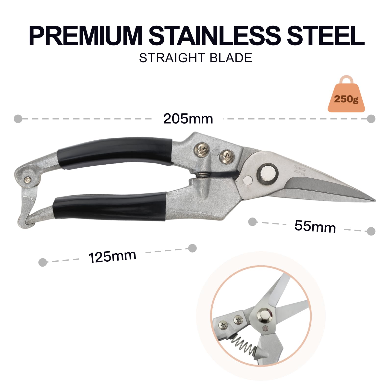 Goat Hoof Trimmers durable zinc alloy resists wear and corrosion.